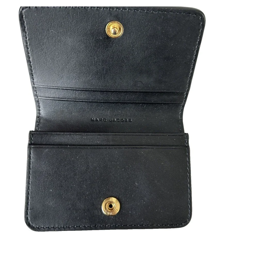 Marc Jacobs Card Case/Cardholder Black Leather Unisex 4.3